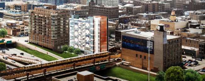 Lake Street Studios, being built in Chicago's West Loop, are scheduled to be finished in November.