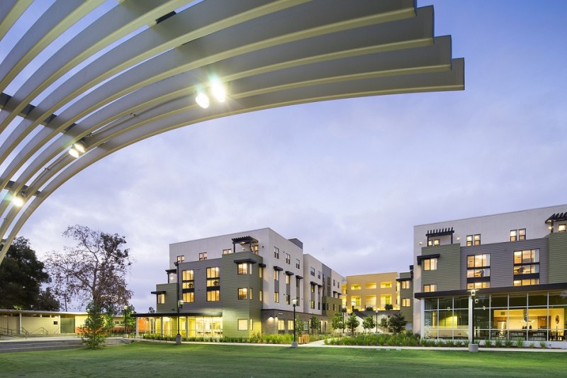 The $33.9 million Cabrillo Gateway development provides 80 permanent supportive housing units at the Century Villages at Cabrillo campus in Long Beach, Calif. (Photo by&nbsp;ZJ Photo.)&nbsp;