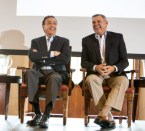 Former HUD secretaries Henry Cisneros (left) and Mel Martinez co-chair  the Bipartisan Policy Center Senior Health and Housing Task Force.