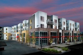 The $27 million, four-story Metro Village brings new affordable homes and commercial space to downtown Baldwin Park, Calif.