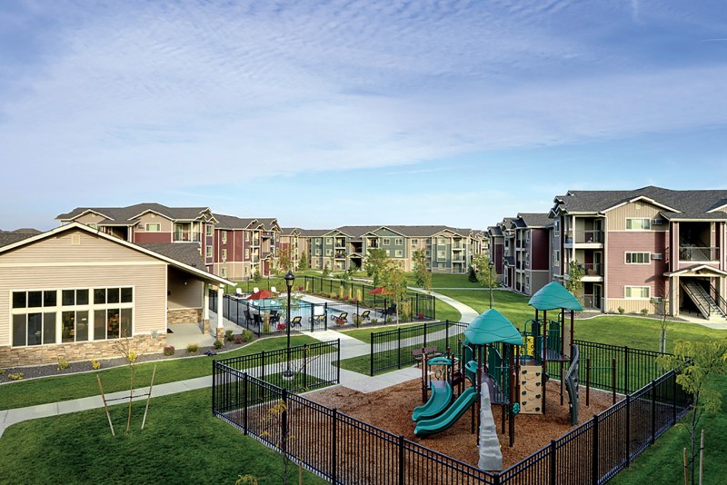 When LIHTC prices fell last fall, Citi bought 49% of the tax credits for Copper Valley, an affordable seniors housing community in Puyallup, Wash., and brought in an equity partner to purchase the other 51%. The project, expected to have begun construction in February, will be identical to Copper Peak Apartments (above), a sister property in Longmont, Colo., by the same developer, Inland Group.