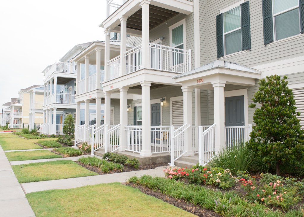 The mixed-income Villas on the Strand development connects Galveston's historic Strand commercial district to the East End.