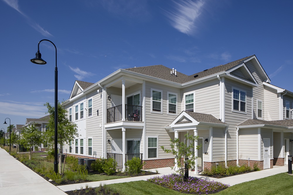 Cornerstone at Delanco encompasses eight two-story buildings with private entrances.