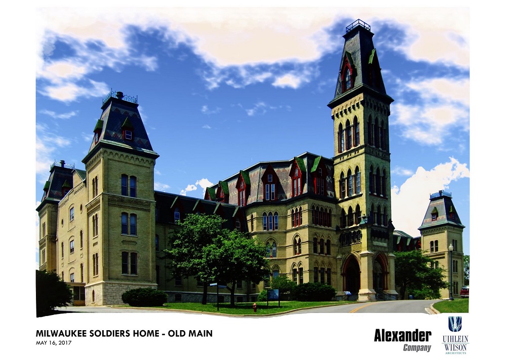 Old Main, the most prominent building at the Soldiers Home, is among the structures being rehabilitated to create new housing for veterans and their families.