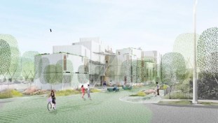 Nonprofit Clifford Beers Housing held a groundbreaking ceremony for its Isla Intersections project in Los Angeles in November. Built out of shipping containers, the 54-unit development will provide housing for individuals who have experienced homelessness.