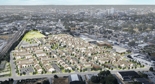 Pennrose, REACH Riverside, and the Wilmington Housing Authority will build 74 one- to four-bedroom townhouses in phase one of the Riverside Redevelopment in Wilmington, Delaware.