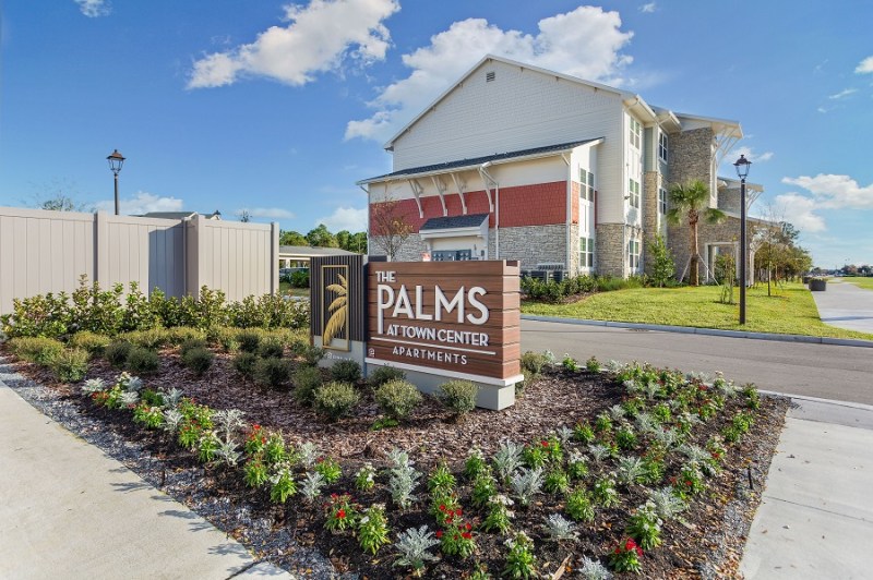 Developed by Housing Trust Group, The Palms at Town Center brings 88 new homes to Palm Coast, Florida.
