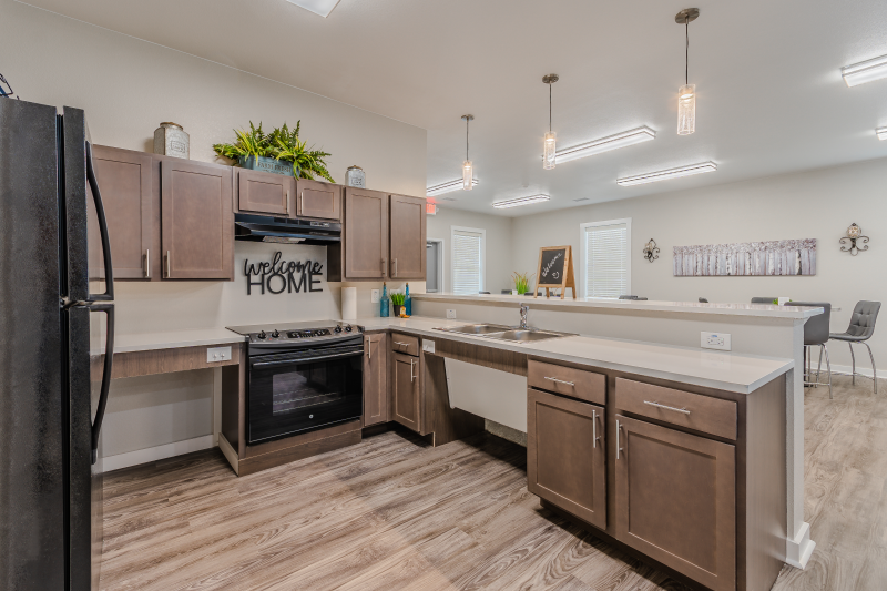 A new community building and kitchen have been added to Fairway Village Apartments in Dallas.