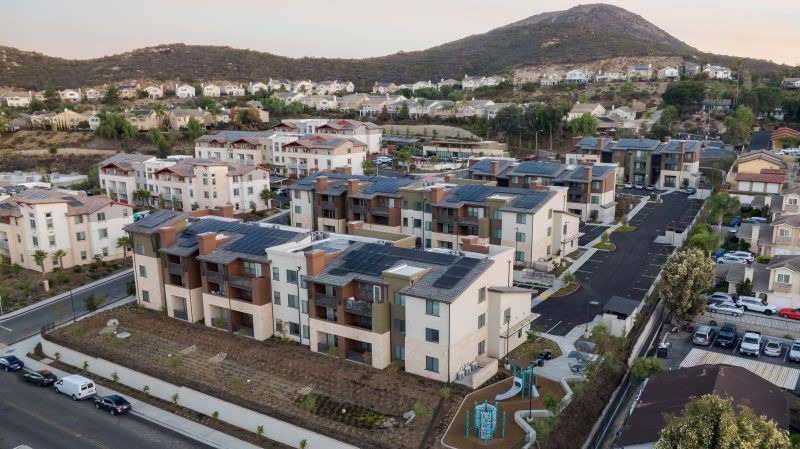 Estrella is the latest affordable housing community by Affirmed Housing. It has helped San Marcos, California, achieve 10% restricted affordable housing out of all residential housing available in the city, according to mayor Rebecca Jones