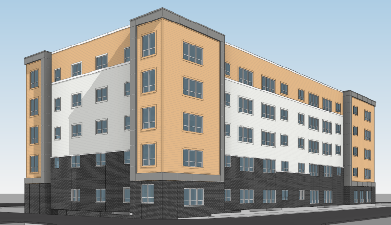 Eight of the 50 units at Victories Square will be set aside for members of the Little Traverse Bay Bands of Odawa Indians and supported by a 45-year project-based rental assistance contract. In addition, five units will be accessible, and the remaining will be adaptable.