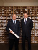 Pennrose principals Mark Dambly (left), president, and Richard Barnhart, chairman and CEO, at the firm’s headquarters in Philadelphia.