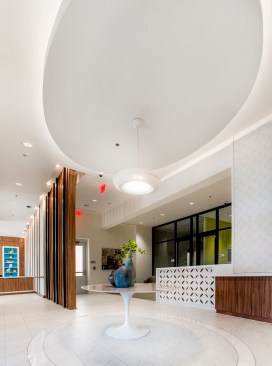 The lobby of The Bonifant at Silver Spring.