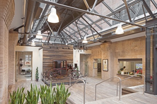 The James Cunningham name was revered all over the world for being makers of high-quality transportation vehicles from coaches and carriages to airplanes.&nbsp;An original Cunningham carriage was purchased from a Vermont collector and is displayed centrally in the lobby on wood from the original flooring.&nbsp;