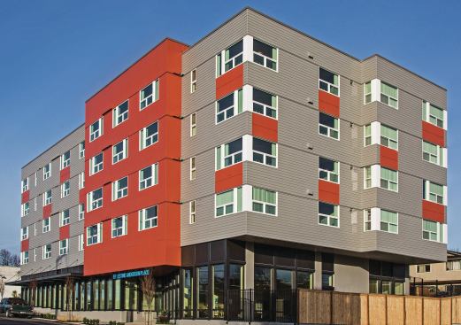 Ernestine Anderson Place was developed to help house homeless seniors in Seattle. The community includes services to help successfully house seniors who have been identified as frequent users of emergency rooms, detox programs and jail. Services are provided by Sound Mental Health, a community social services agency.