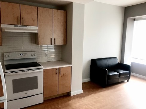 The new development provides 67 affordable units for low-income seniors, with 21 apartments set aside for formerly homeless seniors.
