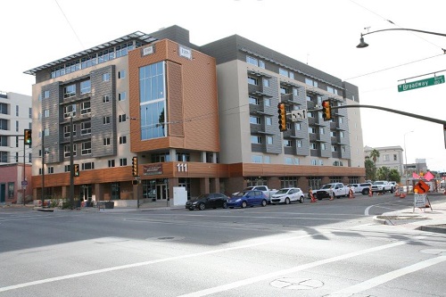 In addition to preserving a historic college, developers built a seven-story building containing 75 apartments of affordable senior housing.