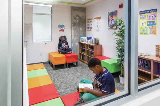Residents living at Kalos benefit from Community HousingWorks' after-school programs and adult classes. Its Running Readers Program CHW’s helps children kindergarten through third grade learn to love reading and build the skills they need to read at grade level.