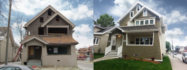 The
team strips the aging buildings down to the framing to abate environmental
concerns like lead paint and completely redesigns and updates them. All phases have been financed with low-income
housing tax credits.&nbsp;