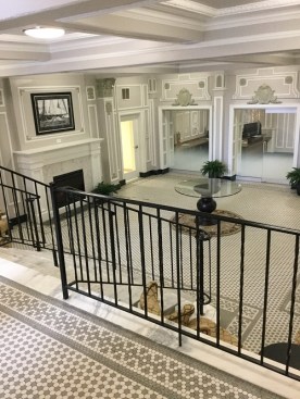 Residents have a new lobby at the River Crest Apartments.