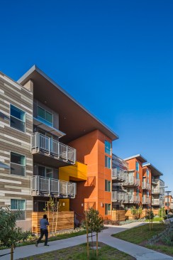 Featuring one-, two-, and three-bedroom apartments, the
south L.A. development serves residents earning 30% to 60% of the area median
income.&nbsp;The project gives preference to LAUSD employees working within a three-mile
radius and then district employees outside of the area. In addition, the
project was marketed to the general public, including those with disabilities.