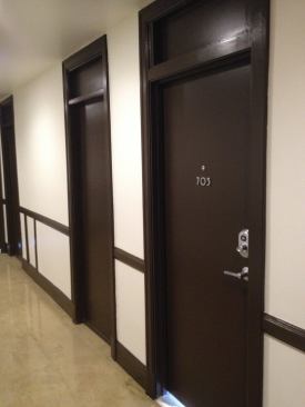The Tallcorn features 38 affordable one-bedroom and seven affordable two-bedroom apartments. Ten units are set aside for homeless households, and 13 units are set aside for special-needs residents. Four market-rate one-bedroom units are also included. 