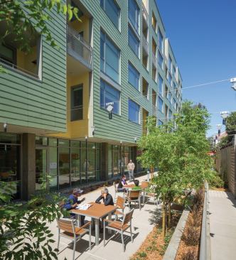 Located at the edge of Oakland's Chinatown, the development has transformed an abandoned site near a freeway.