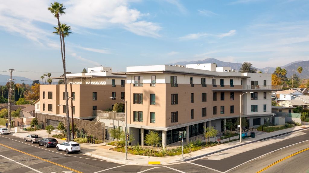 Spared from the recent California wildfires, Mirador provides a mix of 71 affordable and supportive housing units for seniors in Altadena, California.